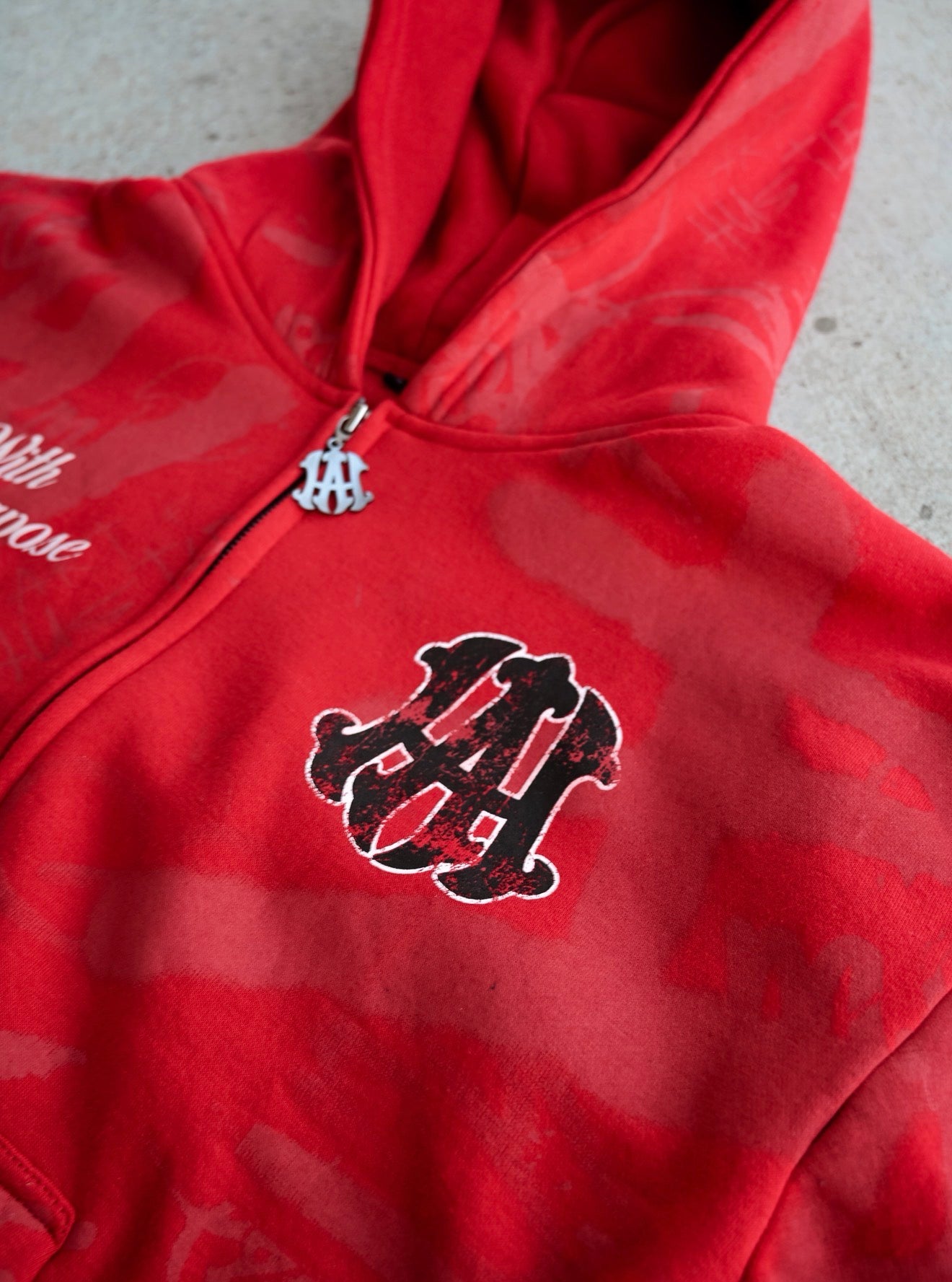 Red AOH Graffiti Zipup