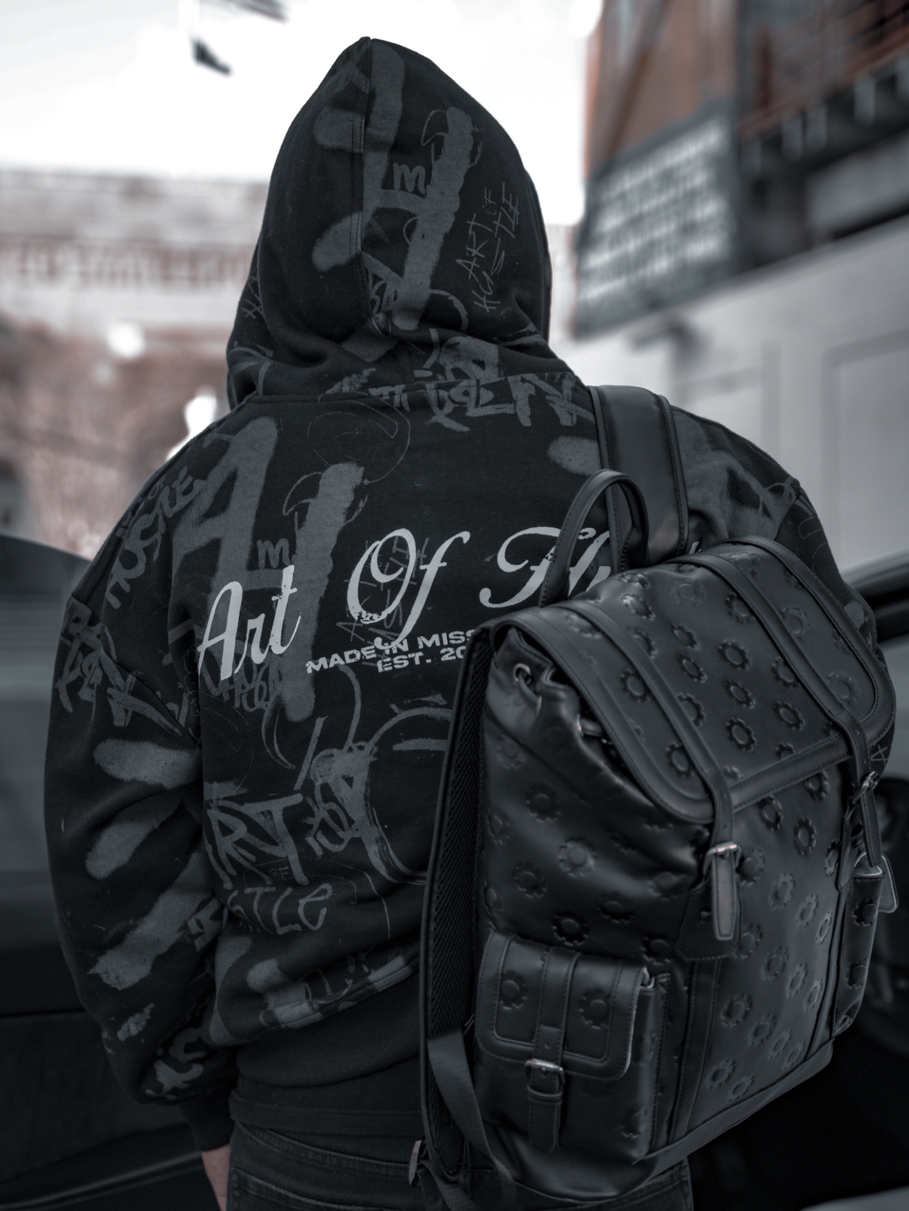 Black AOH Graffiti Zipup