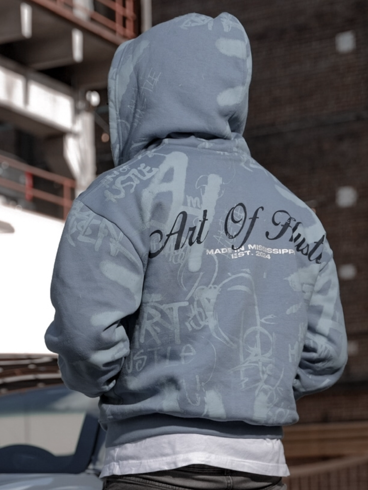 Blue AOH Graffiti Zipup