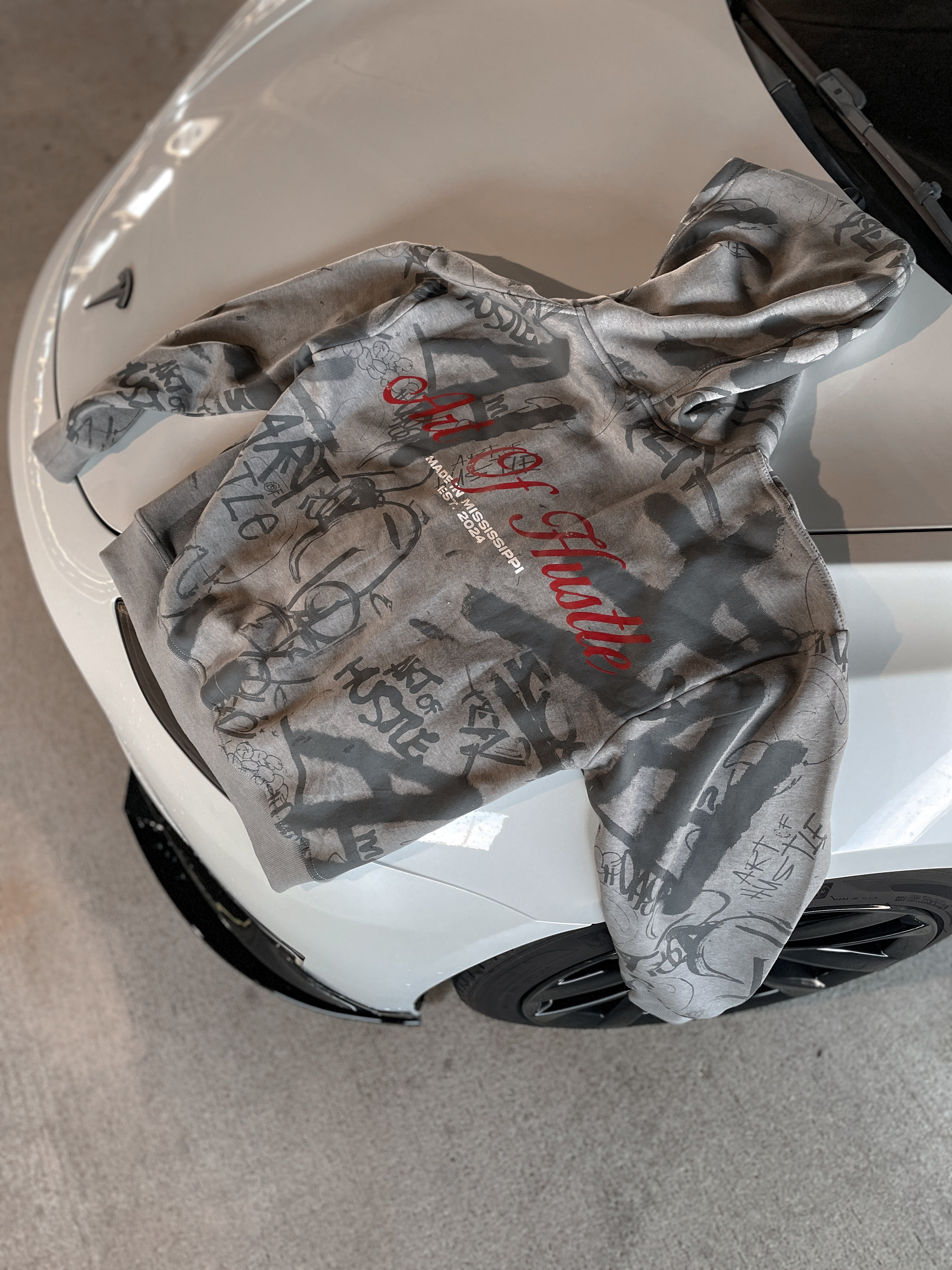 Grey AOH Graffiti Zipup