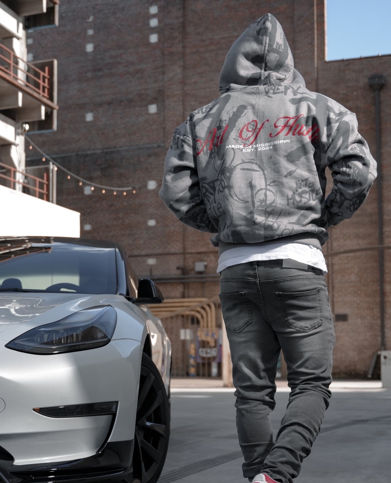 Grey AOH Graffiti Zipup