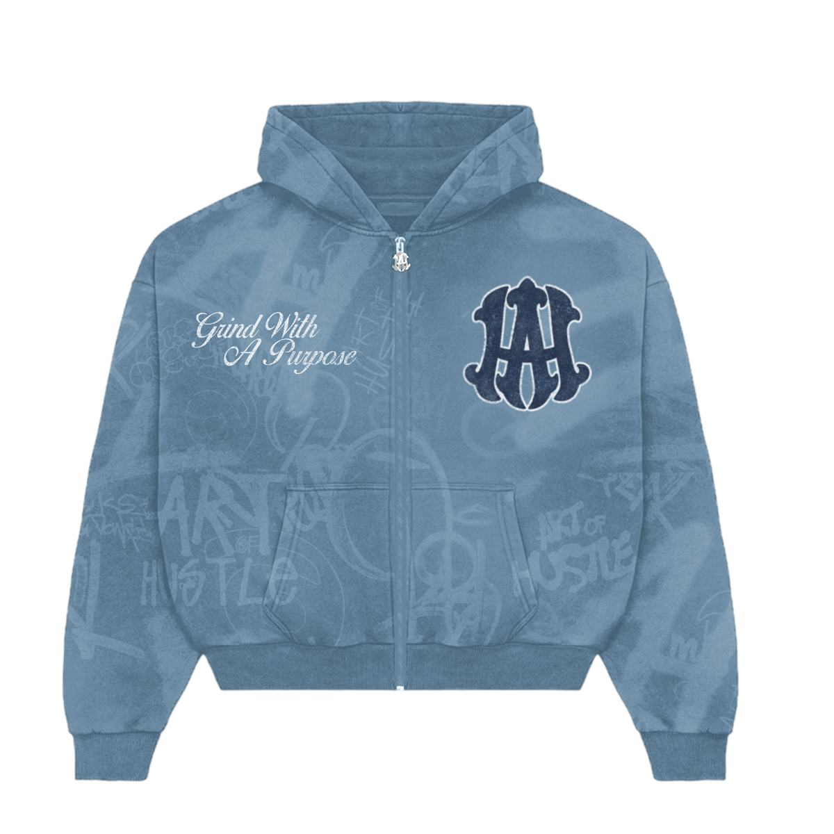 Blue AOH Graffiti Zipup