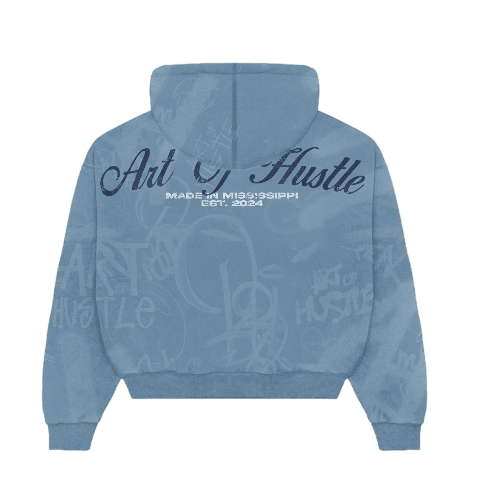 Blue AOH Graffiti Zipup