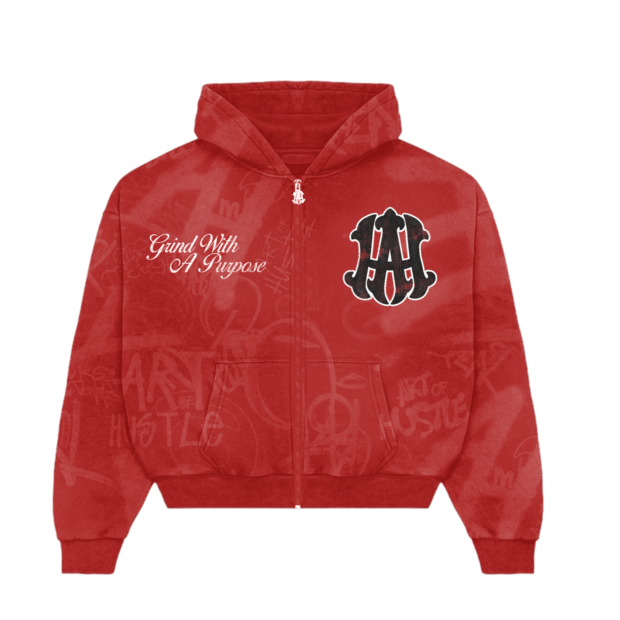Red AOH Graffiti Zipup